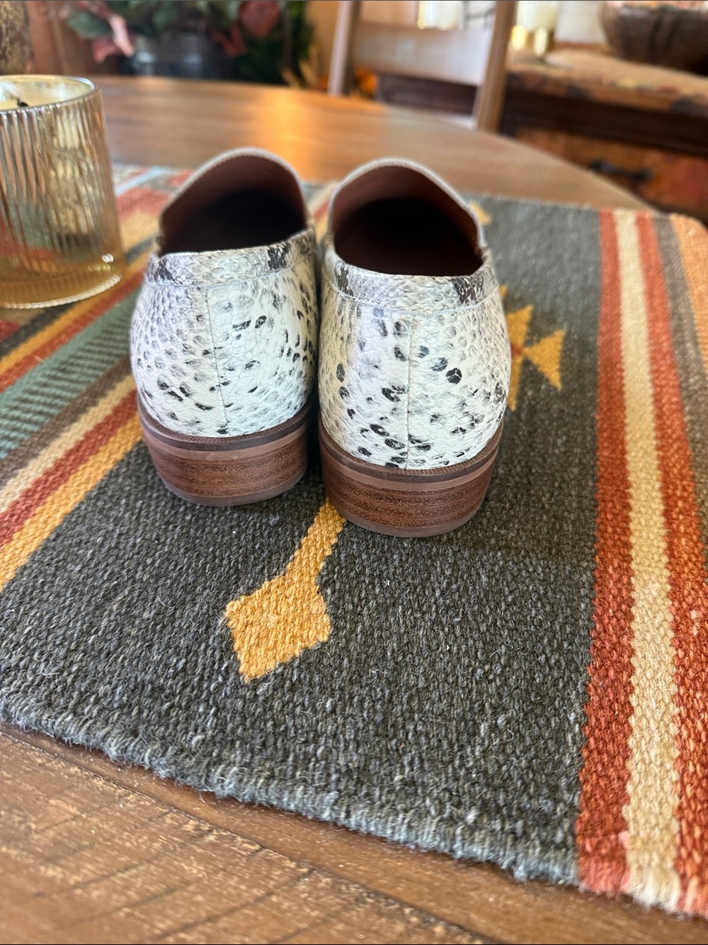 Black & White Snake-Print Loafers - Picture 3 of 6